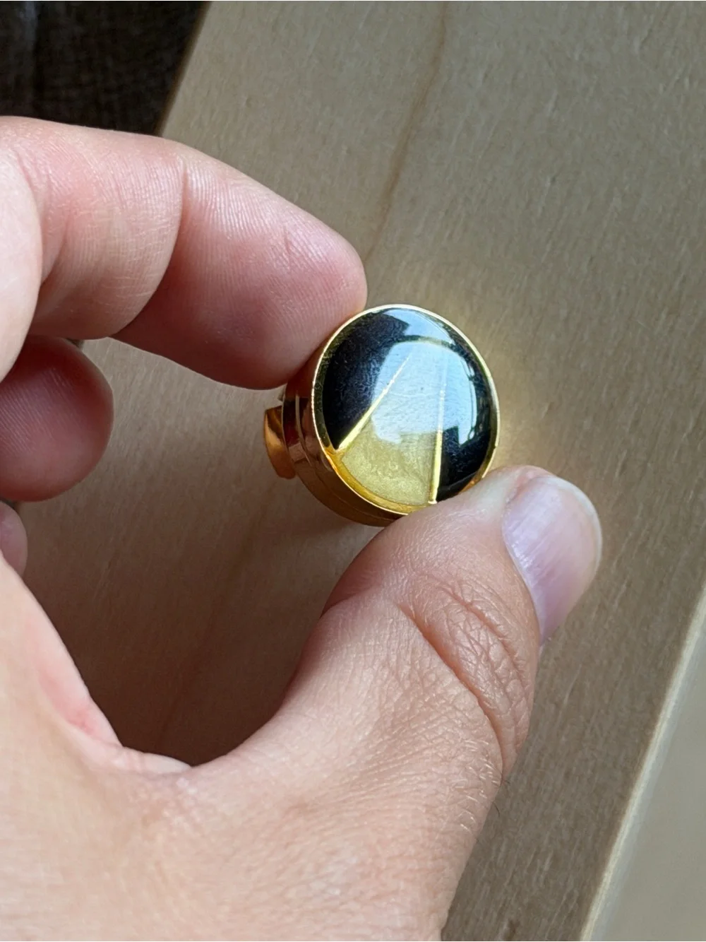 button cover with clip Cap - Gold Color